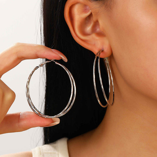 Double-layer Circle Earrings