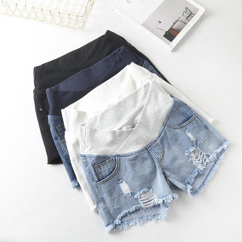 Wear Low-Rise Thin Black Denim Shorts