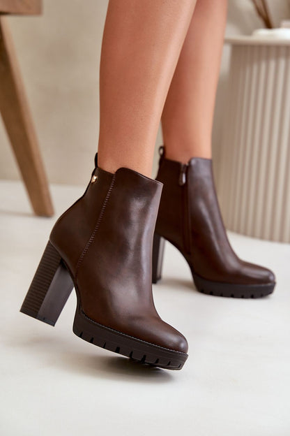 Leather Heel Boots