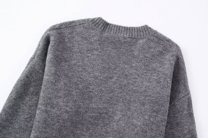 V-neck Soft Long-sleeved Sweater