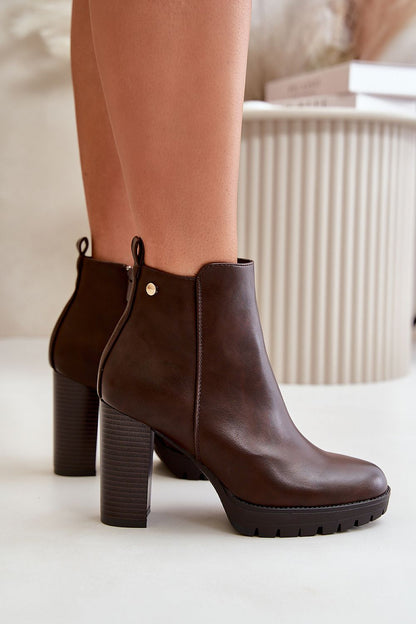 Leather Heel Boots