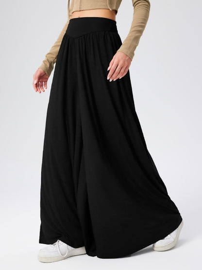 Loose-fitting Dance Draping Effect Pants High Waist Wide Leg