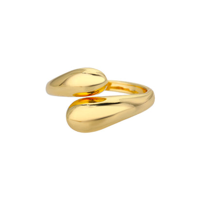 Golden Irregular Geometric Ring