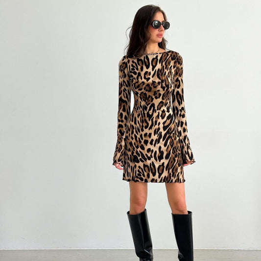 Casandra Clothing - Leopard Print Dress