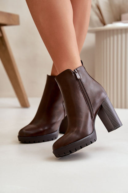 Leather Heel Boots