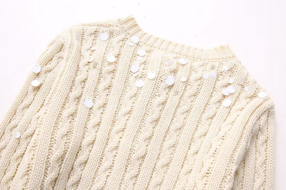 Slim-fit Sequined Sweater