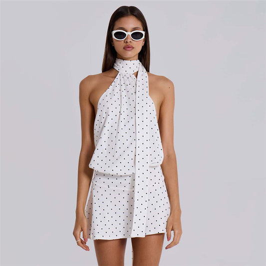 Casandra Clothing - Polka Dot Halter Dress