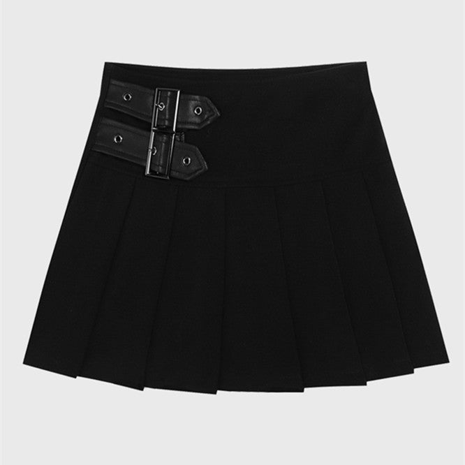 Black PU Leather Skirt