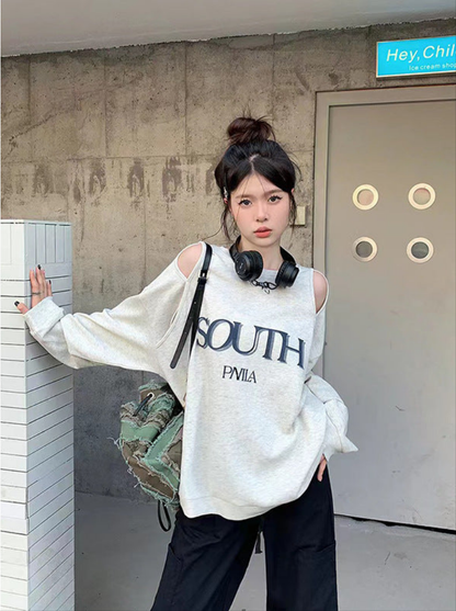 Letter Printed Pullover