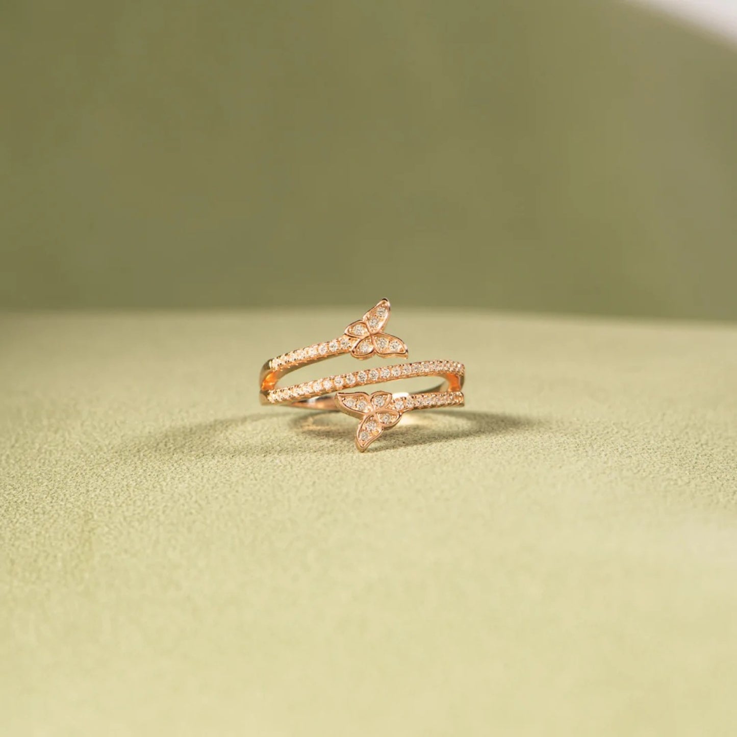 Zircon Butterfly Ring