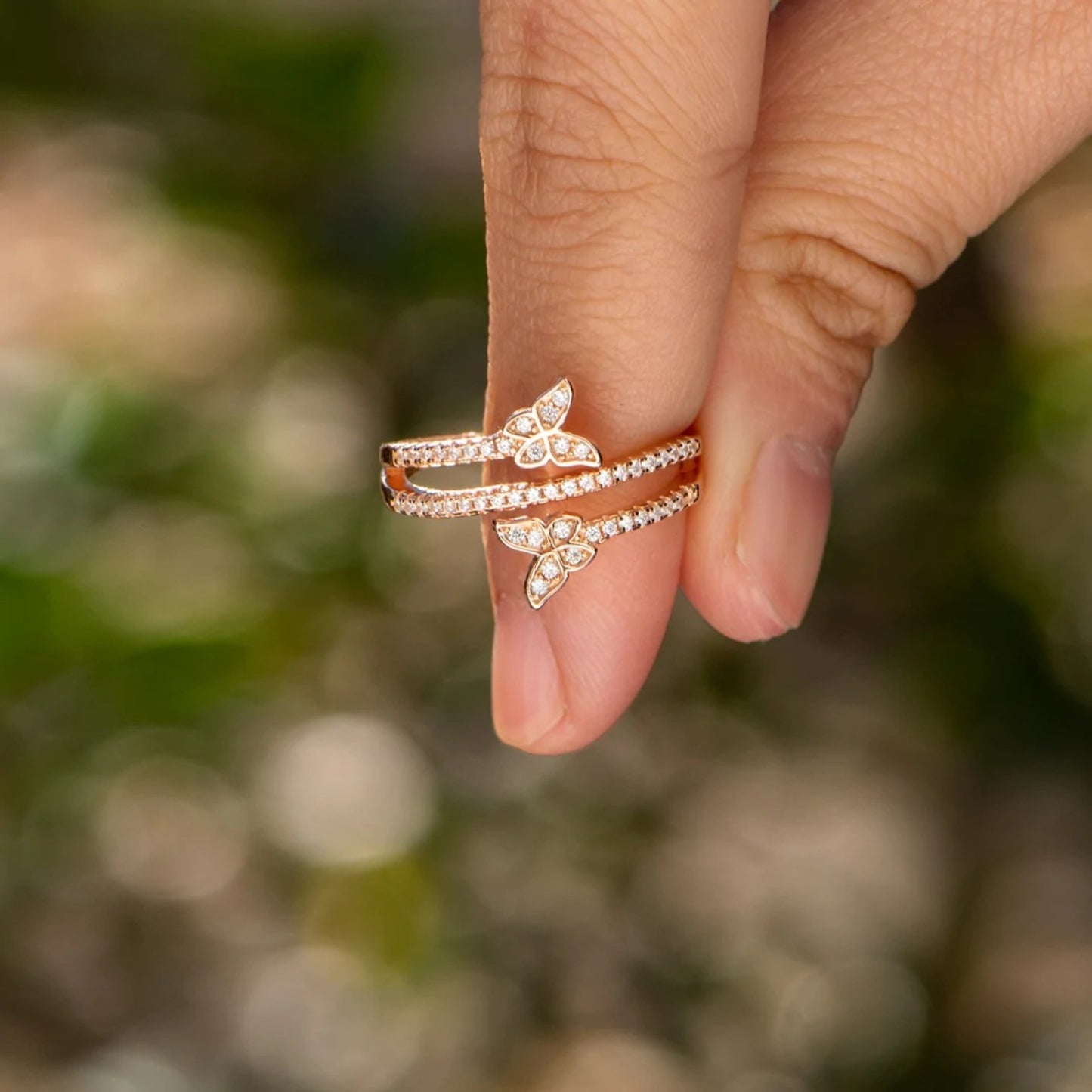 Zircon Butterfly Ring