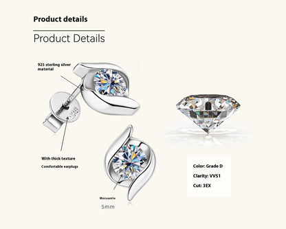 High-grade Moissanite Stud Earrings