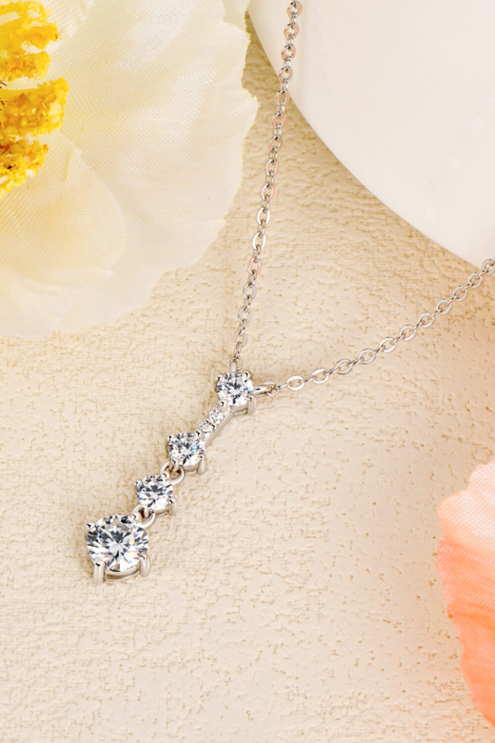 Multi-Moissanite Pendant Necklace