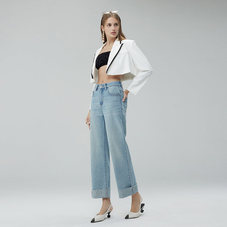 Cropped Wide-leg Pants