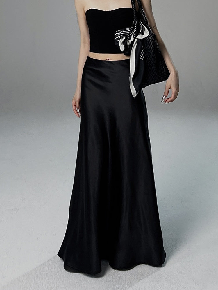 High Waist Slimming Elegant Long Skirt