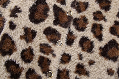 Vintage Leopard Print Sweater Coat