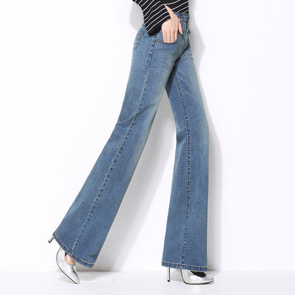 Denim Straight Wide-leg Casual Pants